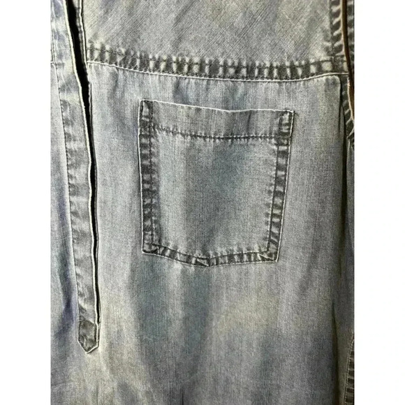 Athleta Small Chambray Tencel Sleeveless Hana Henley Dress - Picture 4 of 6